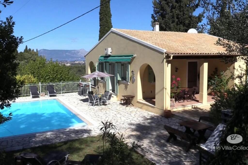 Gastouri Pascalia With Heated Pool In October And Views Villa Achílleion